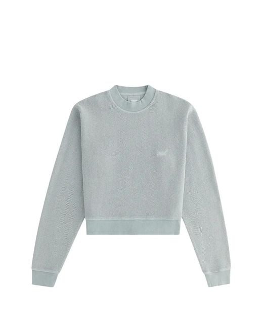 Kith Blue Pull Crop Haylen À Col Rond