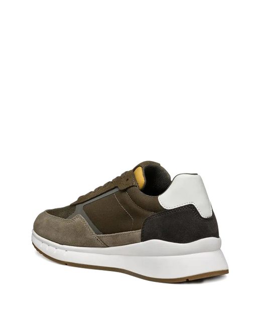 Geox Green Branthon Panelled Sneakers for men