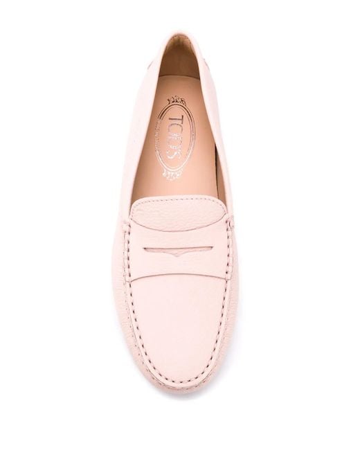 Tod's Pink Gommino Leather Driving Shoes