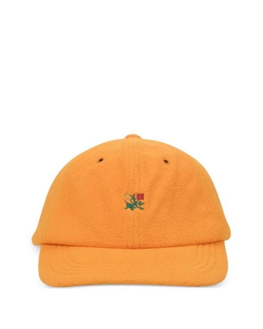 Aimé Leon Dore Orange Fleece Crest-Embroidery Baseball Cap for men