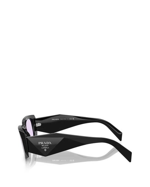 Prada Black Symbole Rectangle-Frame Sunglasses