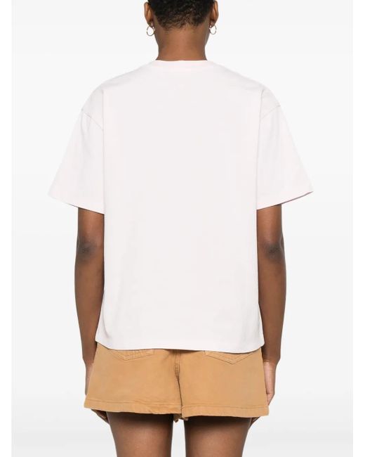Camiseta con estampado gráfico Maje de color White