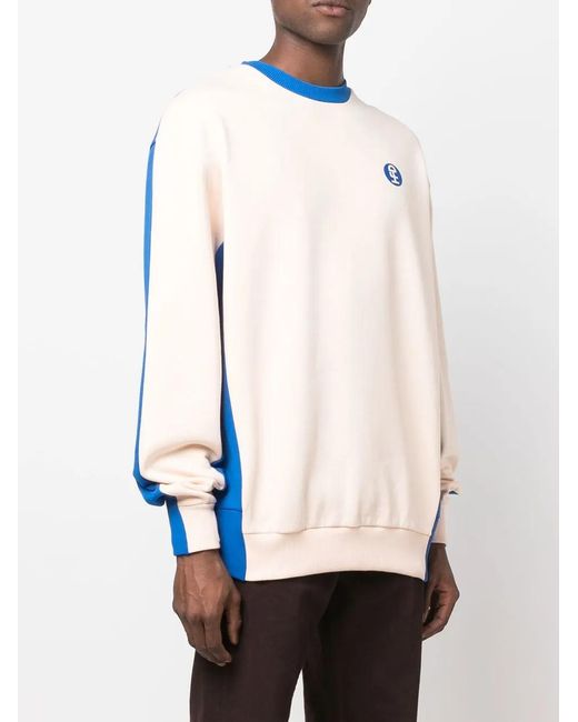 Honey Fucking Dijon White Two-Tone Logo-Print Sweatshirt