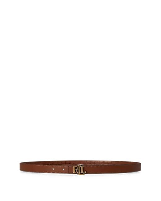 Ralph Lauren Brown Logo-Plaque Belt