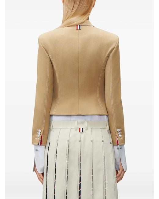 Thom Browne Natural Selvedge Denim Cropped Jacket