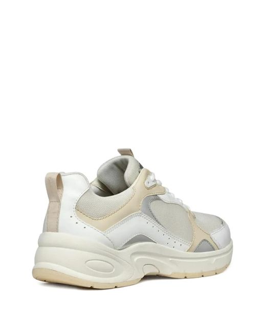 Geox White Zarvia Chunky-Platform Sneakers