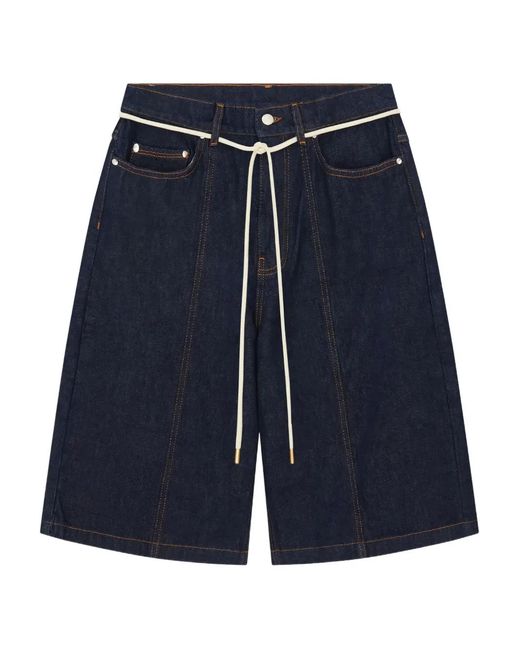 About Blank Blue Tie-Waist Shorts for men