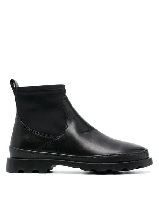 Camper Black Brutus Ankle-Length Leather Boots