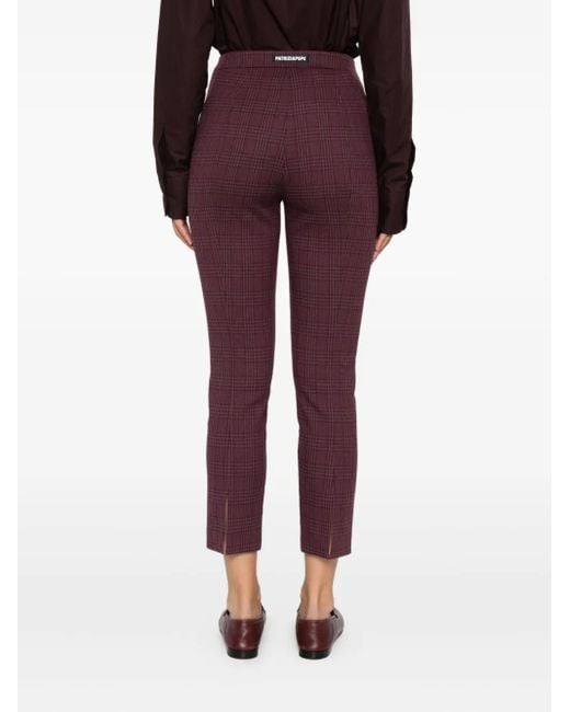 Patrizia Pepe Purple Checked Trousers