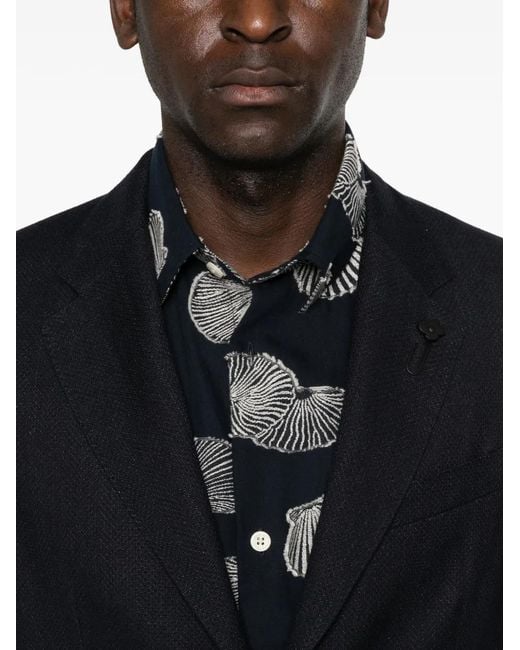 Lardini Blue Patch-Pocket Blazer for men