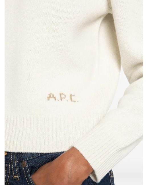 A.P.C. Ribgebreide Trui in het White