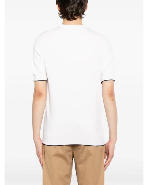 N.Peal Cashmere White Newquay T-Shirt for men
