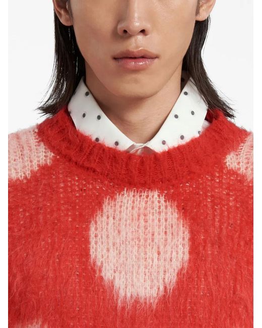Chaussettes À Pois En Intarsia Marni pour homme en coloris Red