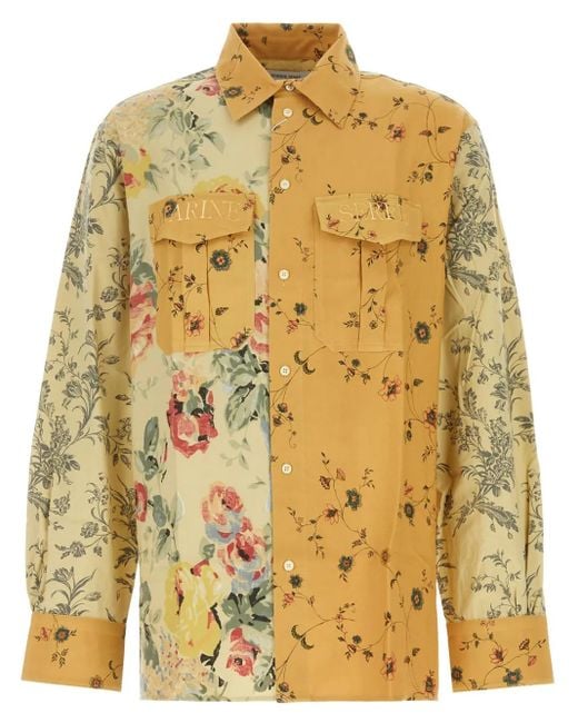 Camisa con estampado floral MARINE SERRE de hombre de color Yellow