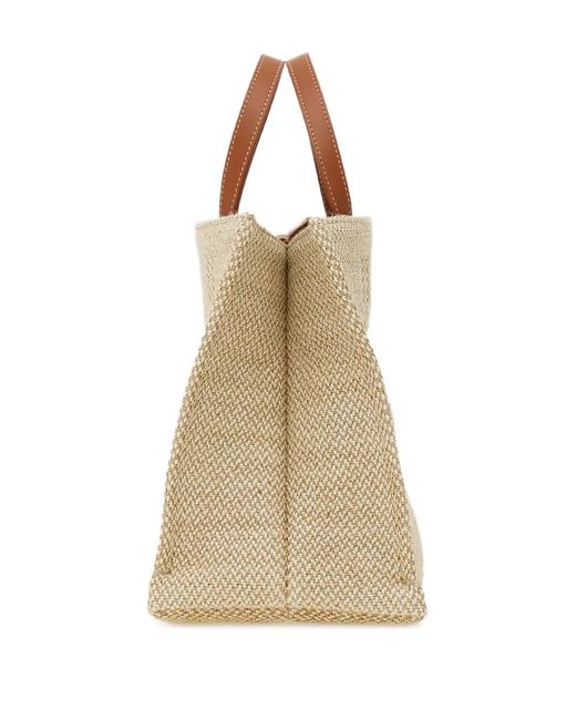 Ferragamo Natural Medium Logo-Embroidered Tote Bag