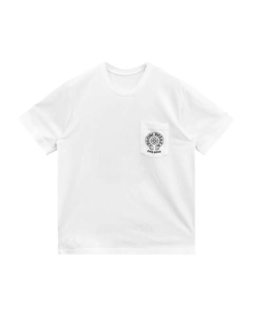 Chrome Hearts White Horseshoe-Logo T-Shirt for men