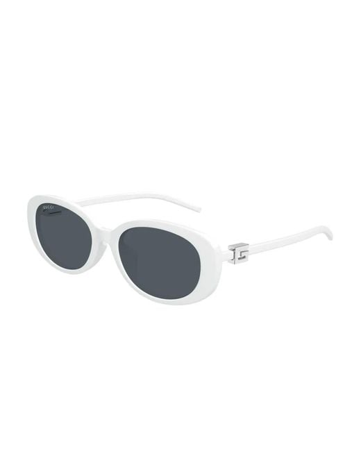 Gucci Blue Oval-Frame Sunglasses