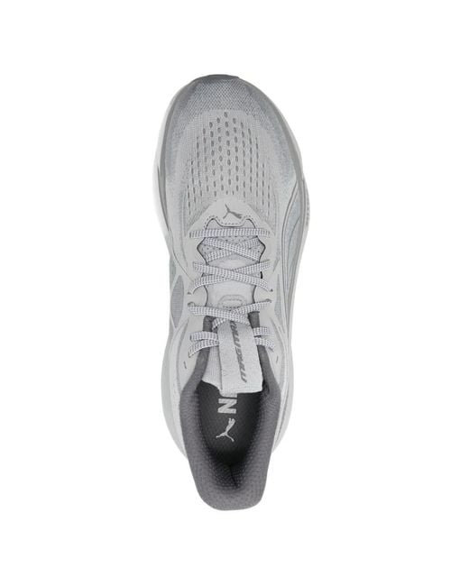 PUMA White Magmax Nitro 2 Perforated Panelled Sneakers for men