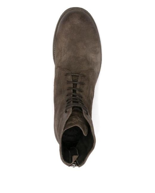 Officine Creative Brown Lace-Up Zip-Up Boots for men