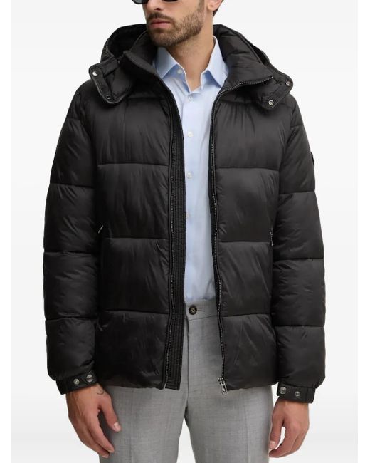 Joop! Black Ambro Quilted Hooded Jacket for men