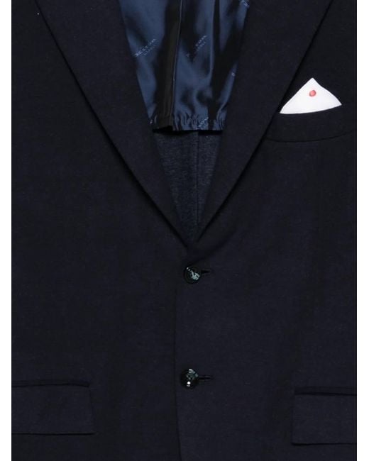 Kiton Blue Single-Breasted Jacket for men