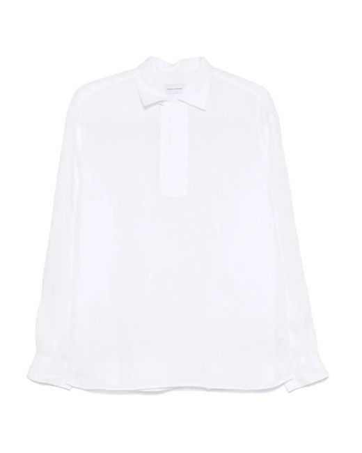 メンズ Tagliatore コットン シャツ White