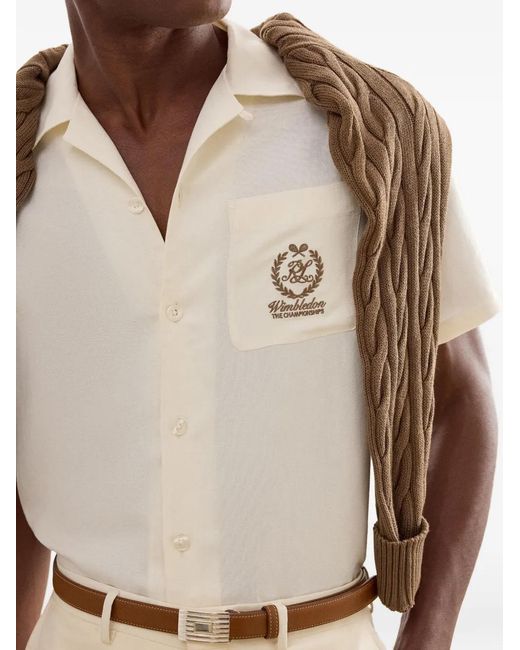 Ralph Lauren White Archer Ss Spt Logo Pocket Shirt for men
