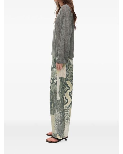 Bimba Y Lola Gray Dark Melange Wool Sweater