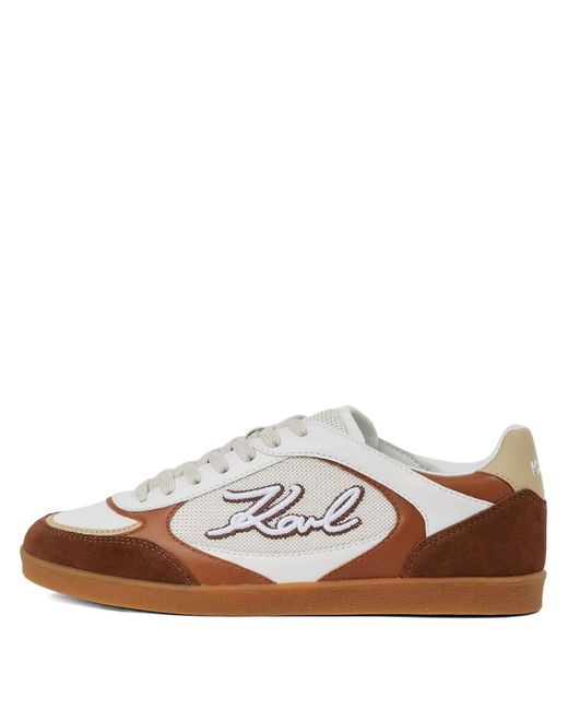 Karl Lagerfeld White Kandidate Signia Embroidered Sneakers