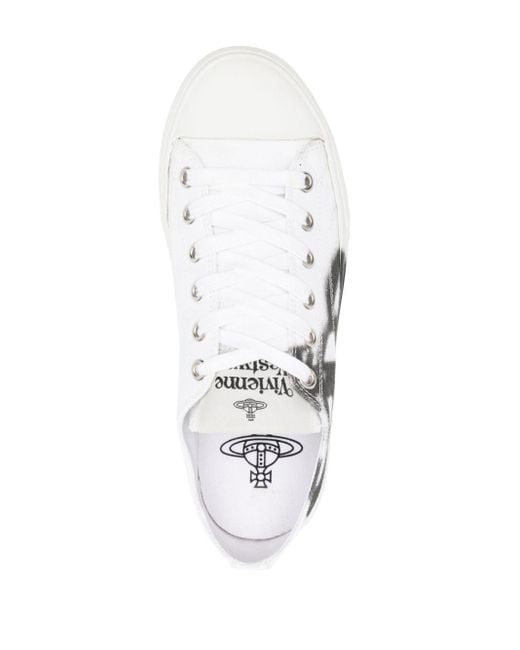 Vivienne Westwood White Plimsoll 2.0 Canvas Sneakers
