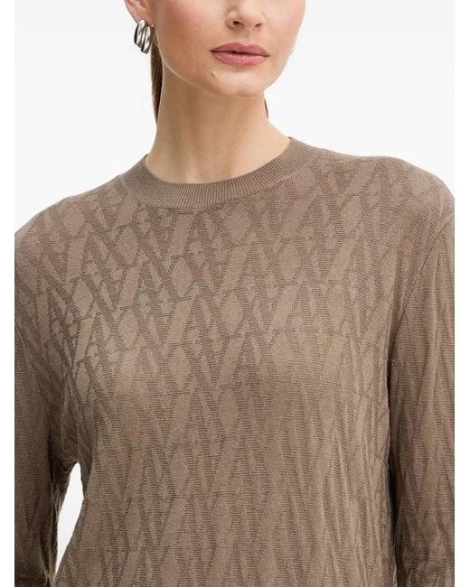 ARMANI EXCHANGE Brown Jacquard Sweater
