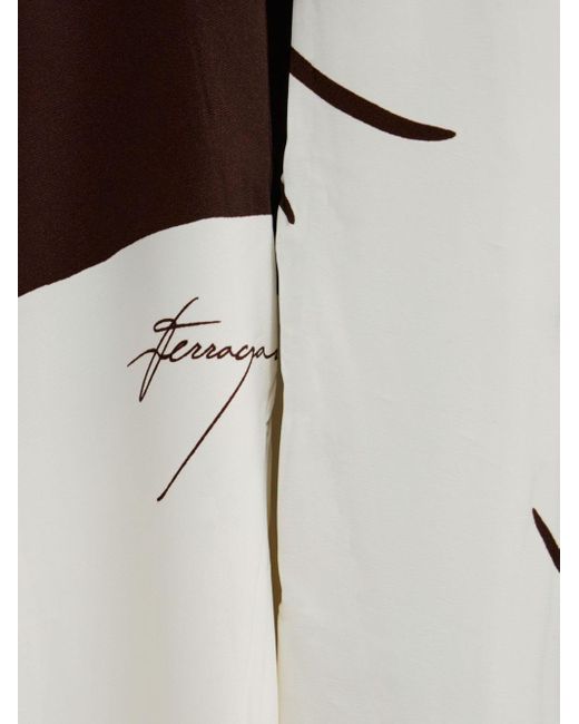 Jupe longue à imprimé Venus Ferragamo en coloris Black