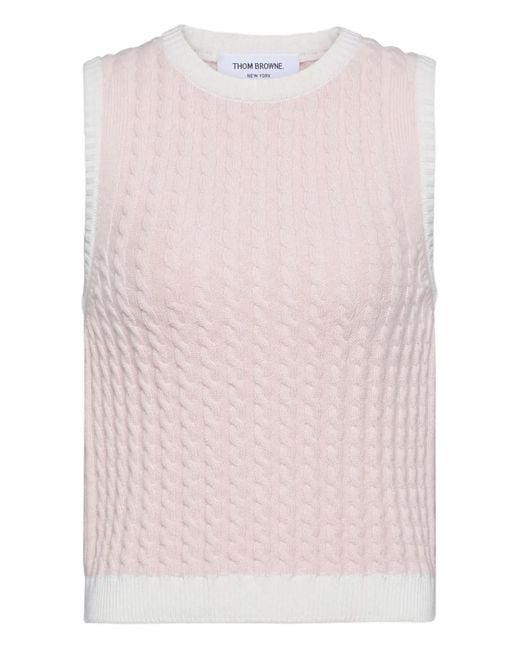 Thom Browne White Stitch Shell Top