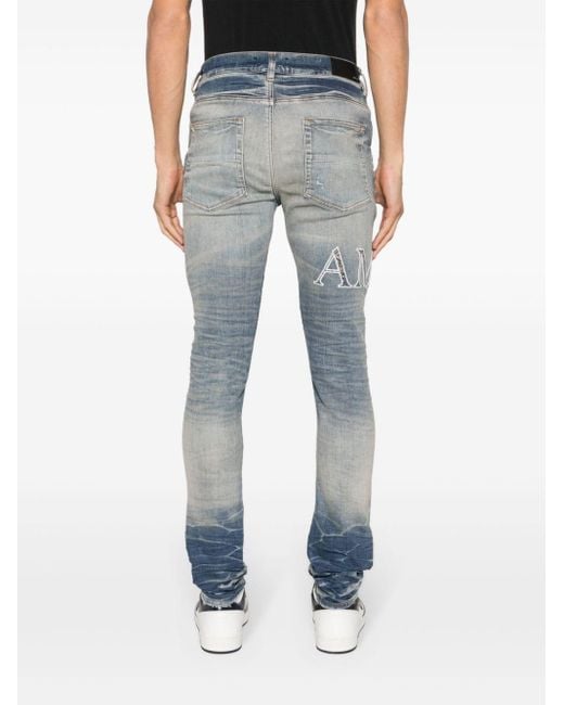 Amiri Core Skinny-Jeans mit Logo-Patch in Blue für Herren