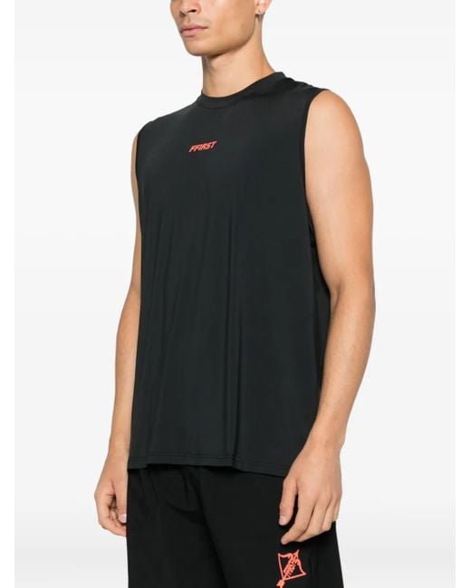 FAMILY FIRST Black Logo Performance Top for men