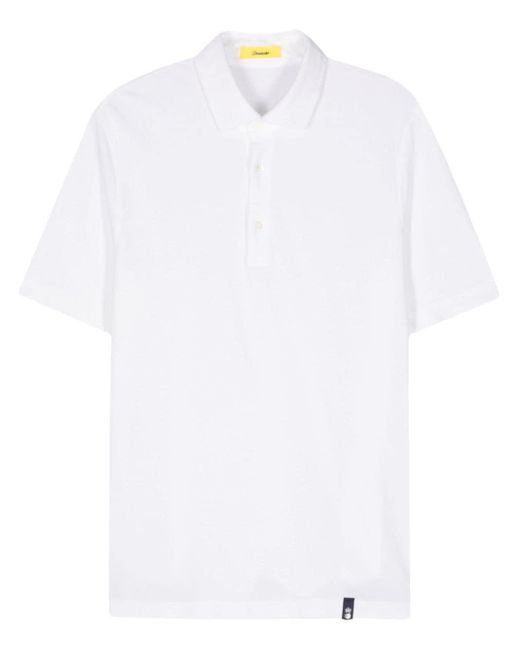 Drumohr White Piqué Polo Shirt for men