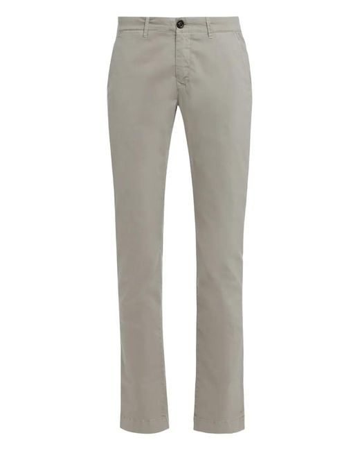 Moorer Gray Buttoned Trousers for men
