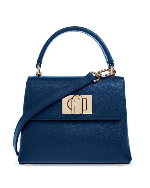 Furla Red Mini 1927 Logo-Plaque Tote Bag