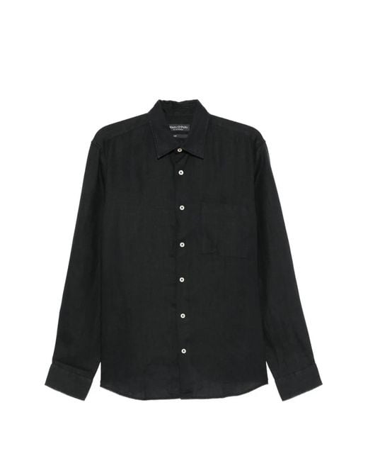 Marc O' Polo Black Patch-Pocket Shirt for men