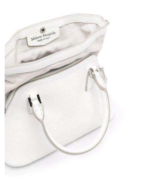 Maison Margiela White Micro 5Ac Leather Tote Bag