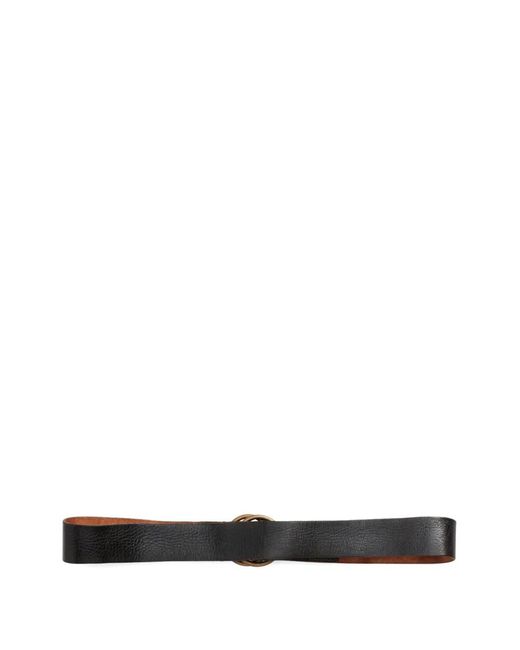 RRL White Textured Leather Belt for men