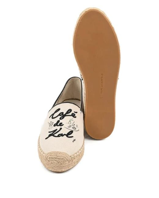 Espadrillas Kamini Duo di Karl Lagerfeld in White