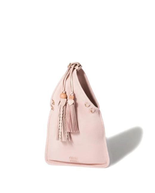 Miu Miu Pink Tote Bag mit Quastendetail