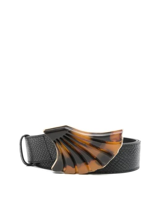 Blazé Milano Black Textured Wing Buckle Belt