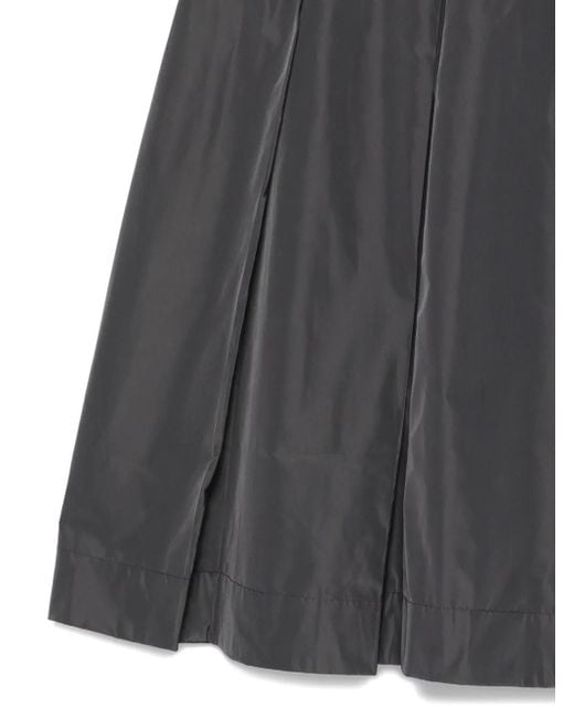 Tela Gray Pleated Midi Skirt