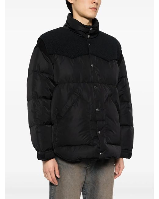 Undercover Black High-Neck Puffer Jacket for men