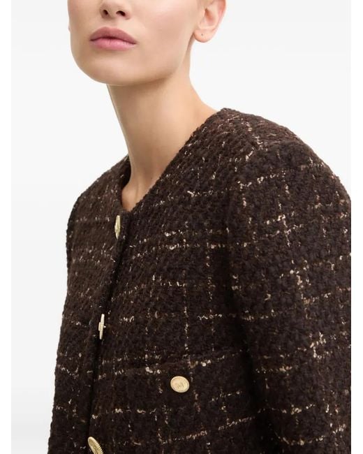 Miss Sixty Black Tone Buttons Tweed Jacket