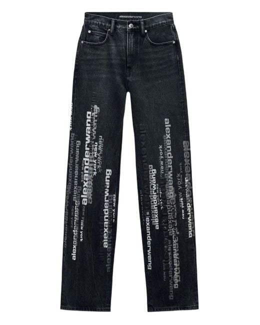 Vaqueros EZ con logo Alexander Wang de color Blue