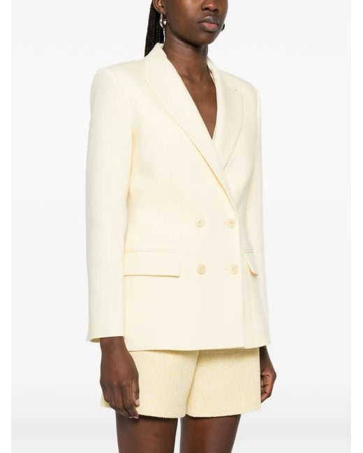 Maje Natural Double-Breasted Suit Jacket