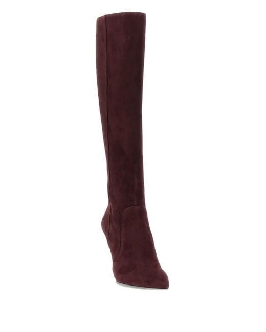 Stuart Weitzman Red 85Mm Vinnie Side-Zip Boots